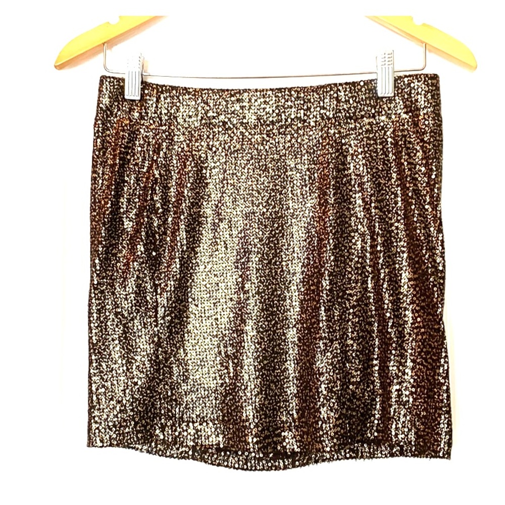 GUESS gold sequence mini skirt